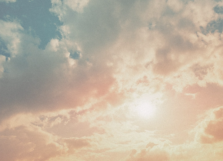 夕空と光